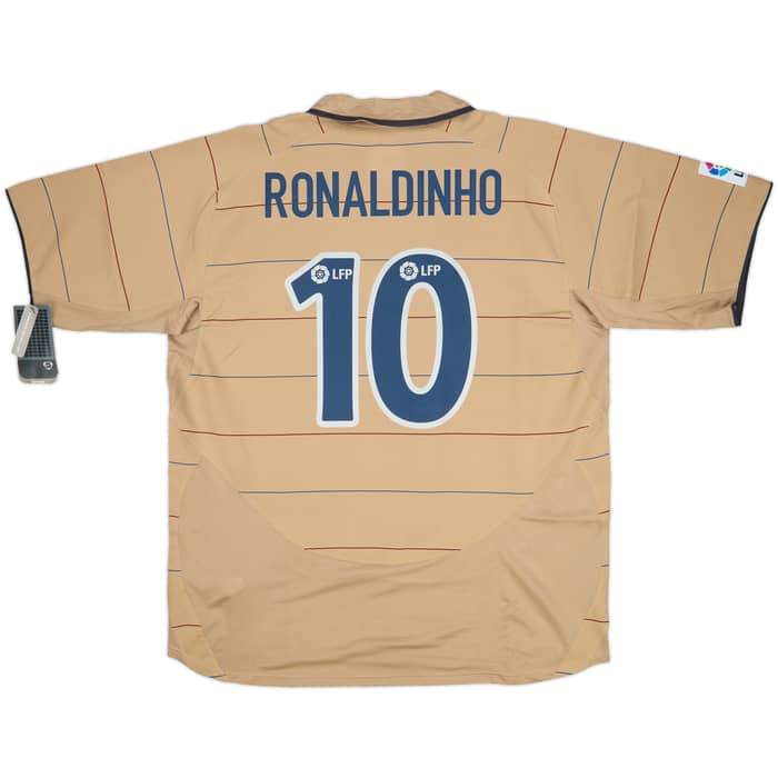 2003-05 Barcelona Away Shirt Ronaldinho #10 (XXL)
