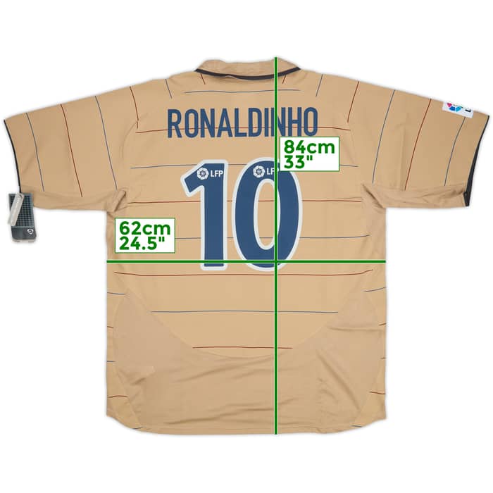 2003-05 Barcelona Away Shirt Ronaldinho #10 (XXL)