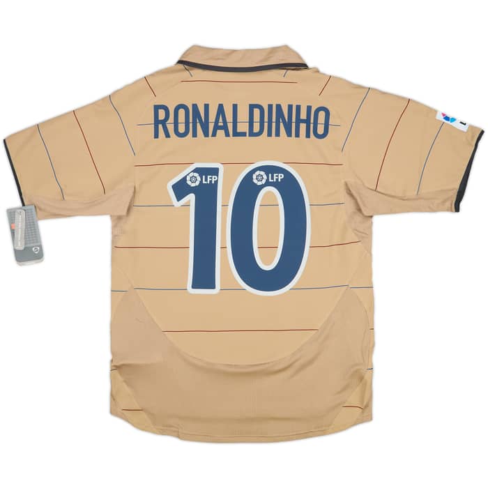 2003-05 Barcelona Away Shirt Ronaldinho #10 (S)