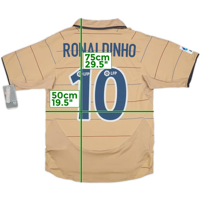 2003-05 Barcelona Away Shirt Ronaldinho #10 (S)