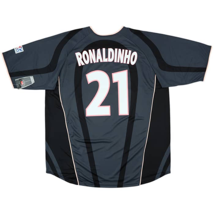 2001-02 Paris Saint-Germain Third Shirt Ronaldinho #21 (XXL)