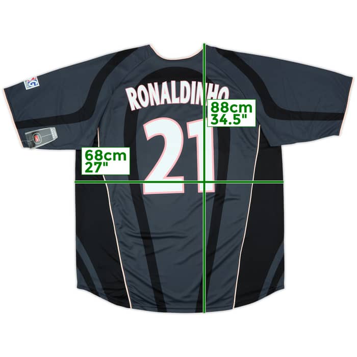 2001-02 Paris Saint-Germain Third Shirt Ronaldinho #21 (XXL)