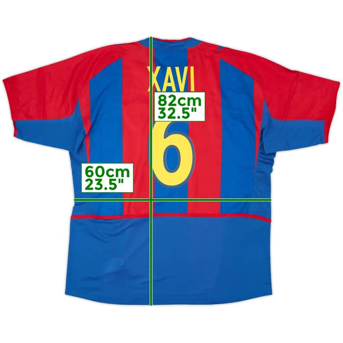2002-03 Barcelona Home Shirt Xavi #6 (XL)