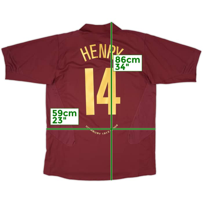 2005-06 Arsenal Home Shirt Henry #14 (XL)
