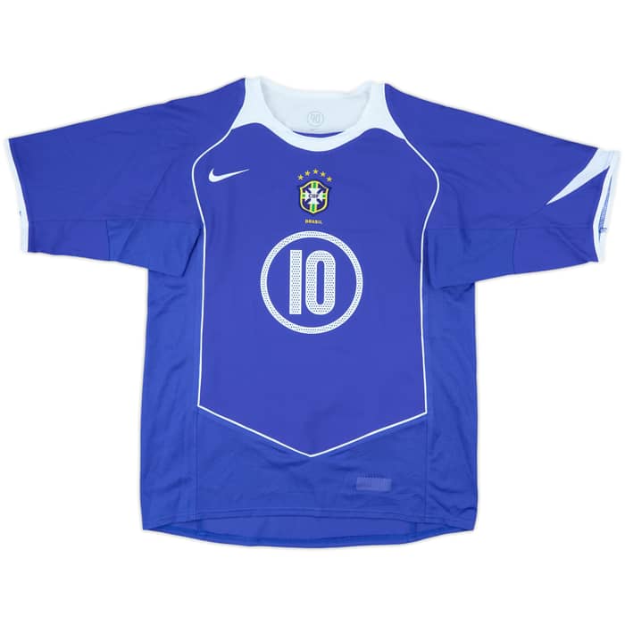 2004-06 Brazil Away Shirt Ronaldinho #10 - 9/10 - (M)