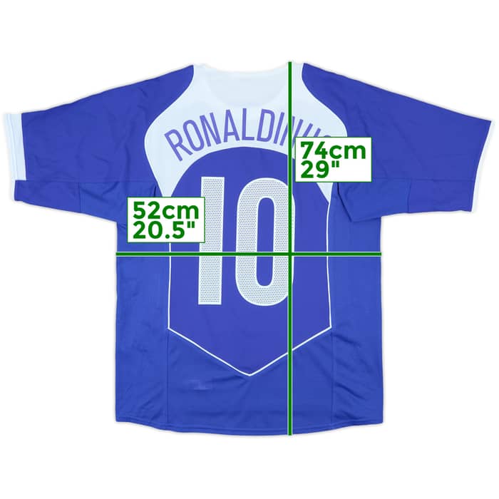2004-06 Brazil Away Shirt Ronaldinho #10 - 9/10 - (M)