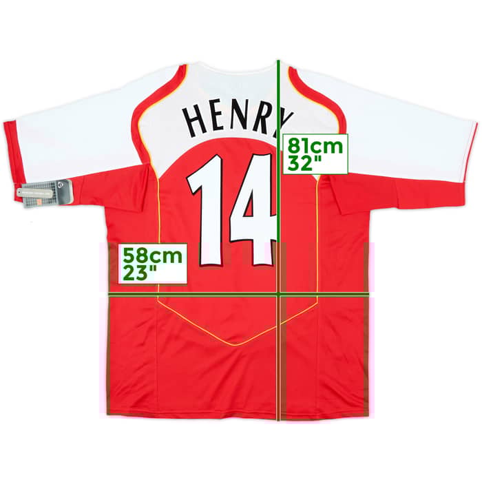 2004-05 Arsenal Home Shirt Henry #14 (XL)