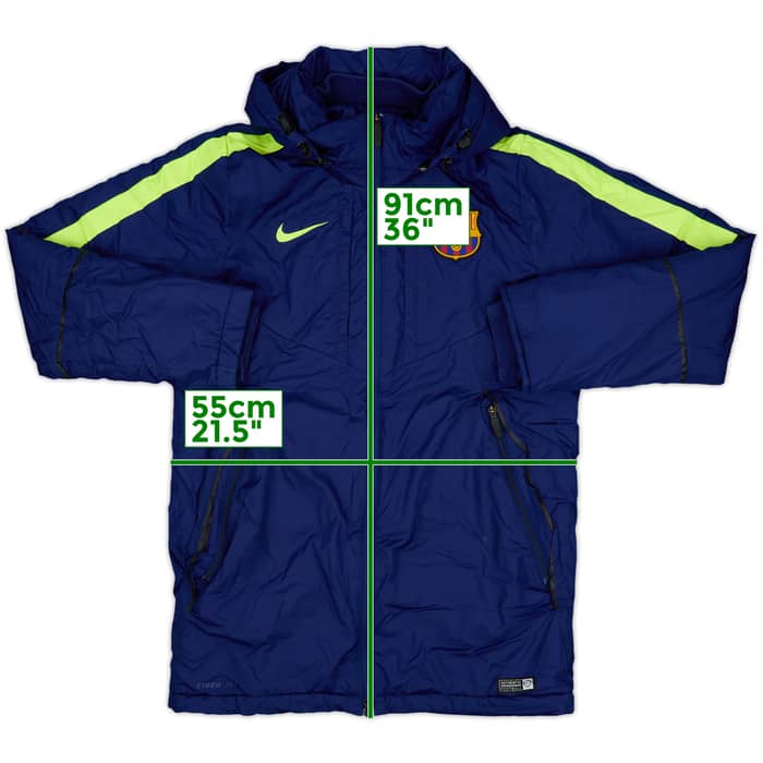 2014-15 Barcelona Nike Padded Bench Coat - 7/10 - (S)