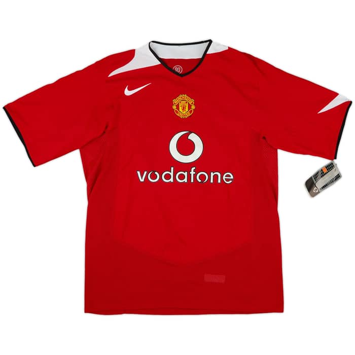 2004-06 Manchester United Signed Home Shirt Ferdinand #5 (L)