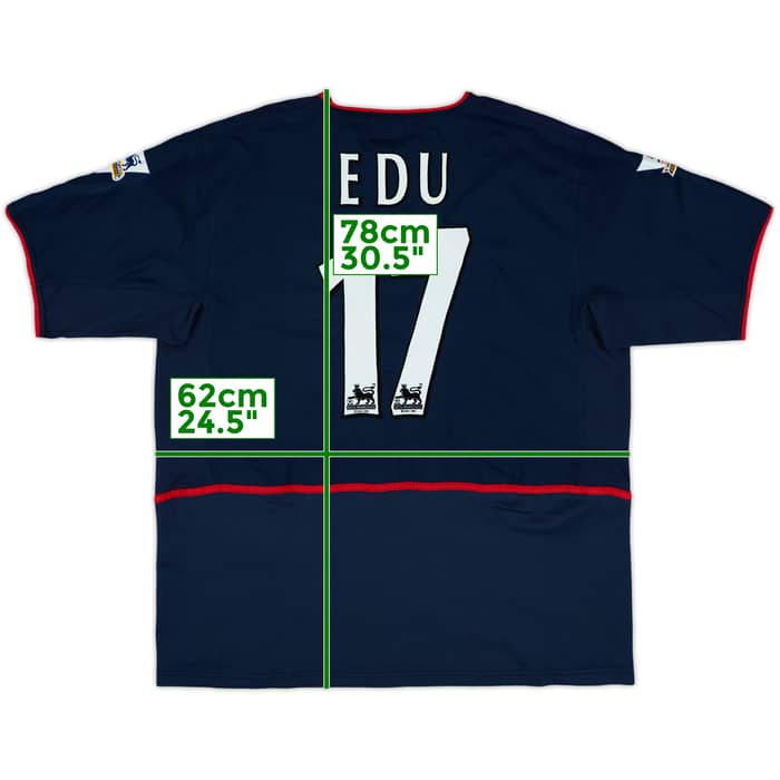 2002-04 Arsenal Away Shirt Edu #17 (XL)
