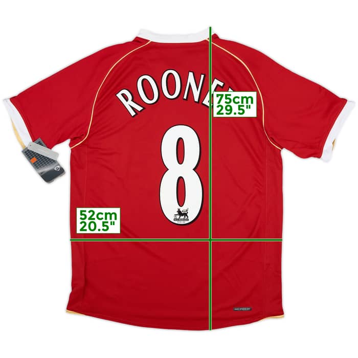 2006-07 Manchester United Home Shirt Rooney #8 (L)