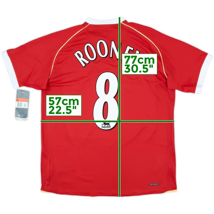 2006-07 Manchester United Home Shirt Rooney #8 (L)
