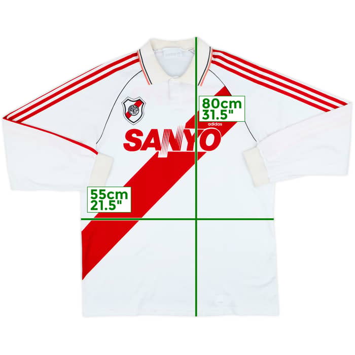 Maillot Domicile Manches Longues River Plate 1992-94 - 7/10 - (XL)