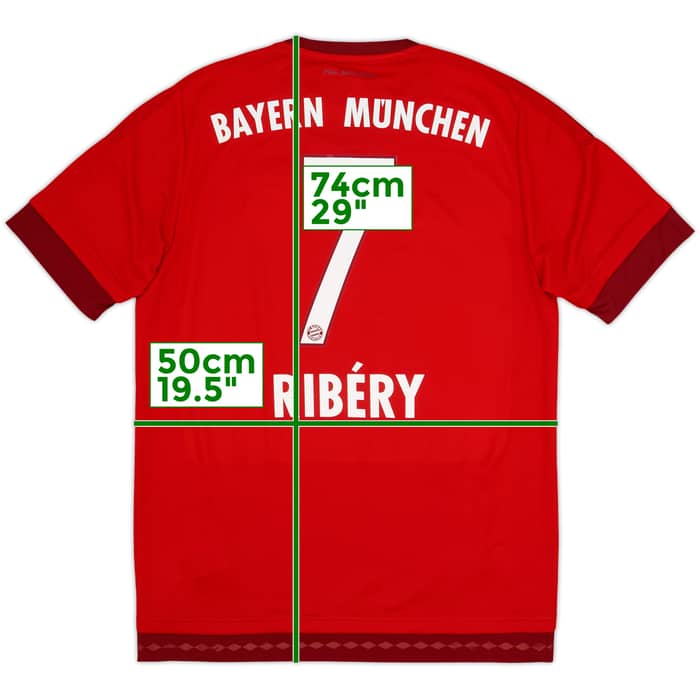 2015-16 Bayern Munich Home Shirt Ribery #7 (M)