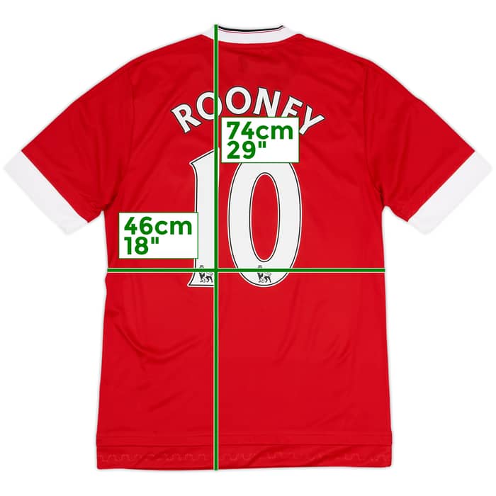 2015-16 Manchester United Home Shirt Rooney #10 (S)