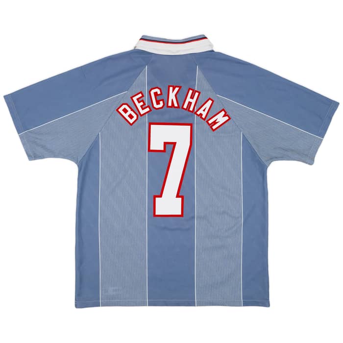 1996-97 England Away Shirt Beckham #7 - 5/10 - (L)