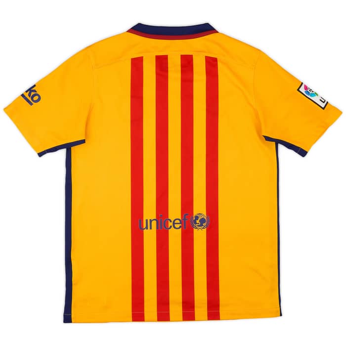 2015-16 Barcelona Away Shirt - 8/10 - (XL.Boys)