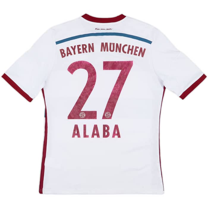 2014-15 Bayern Munich Away Shirt Alaba #27 - 7/10 - (XL.Boys)