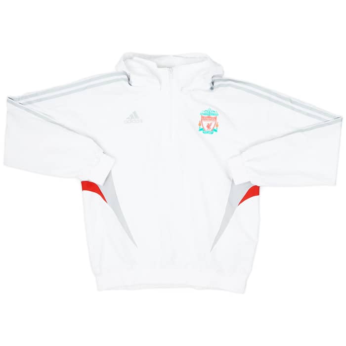 2008-09 Liverpool adidas 1/4 Zip Hooded Drill Top - 6/10 - (M/L)