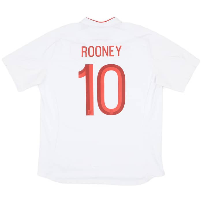 2012-13 England Home Shirt Rooney #10 - 9/10 - (XXL)