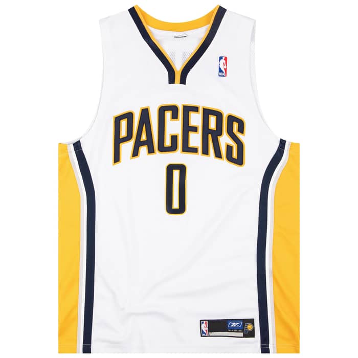 2005-06 Authentic Indiana Pacers White #0 Reebok Jersey (Home) L
