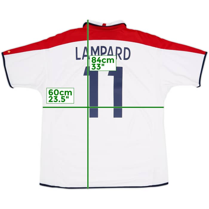 2003-05 England Home Shirt Lampard #11 - 9/10 - (XXL)