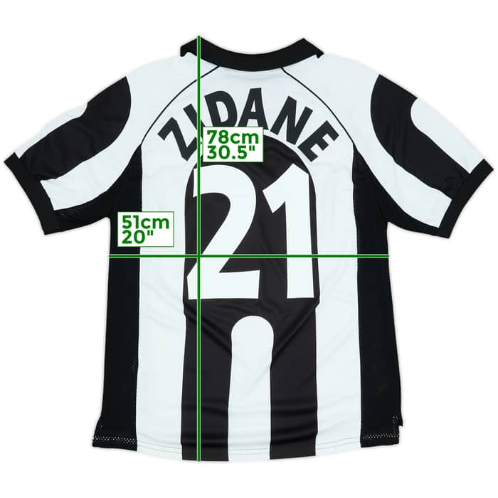 1997-98 Juventus Centenary Home Shirt Zidane #21 - 8/10 - (M)