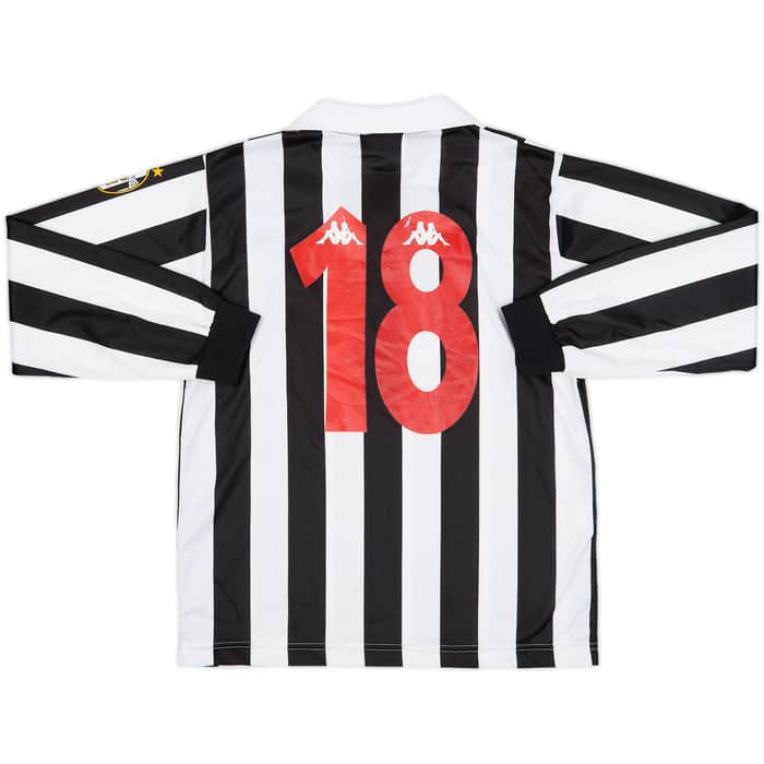 1998-99 Juventus Basic Home L/S Shirt #18 - 6/10 - (XL.Boys)