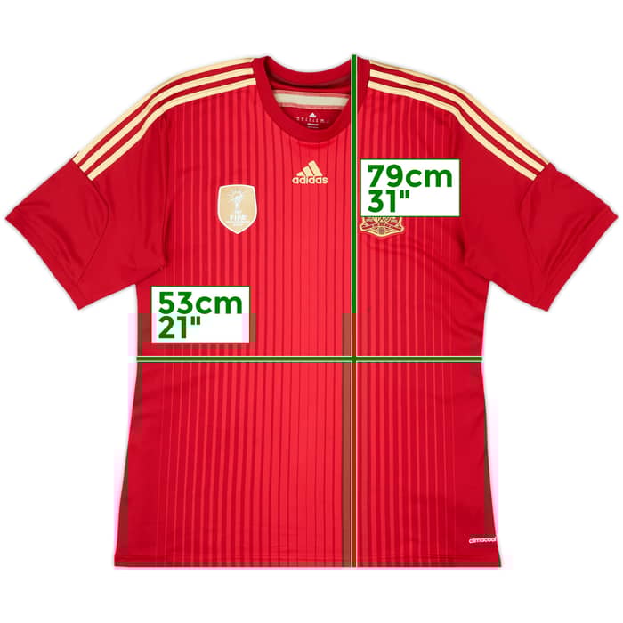 2013-15 Spain Home Shirt - 8/10 - (XL)