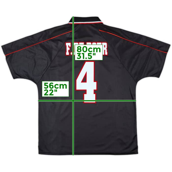 1998-99 Ajax Away Shirt F.De Boer #4 - 7/10 - (XL)