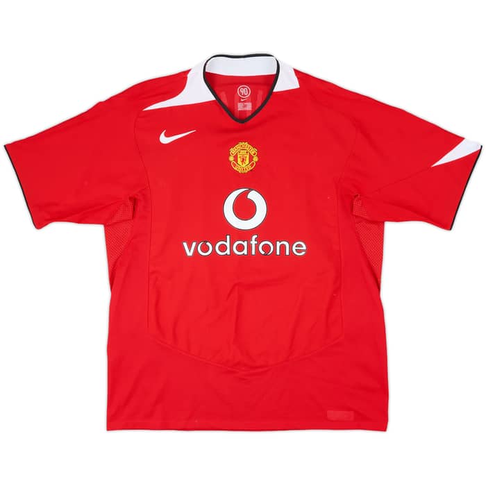 2004-06 Manchester United Home Shirt Scholes #18 - 7/10 - (XL)