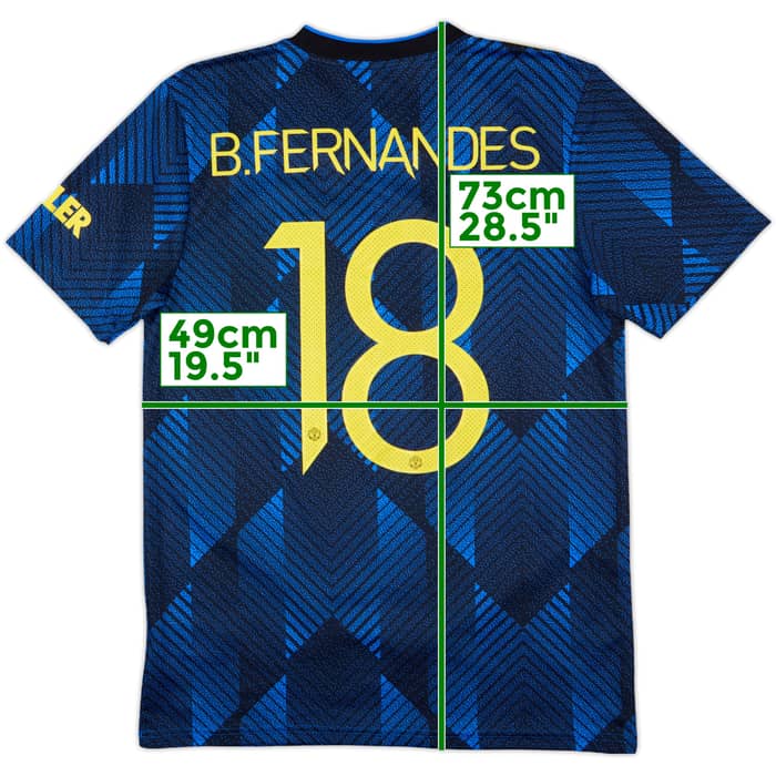 2021-22 Manchester United Third Shirt B.Fernandes #18 - 10/10 - (M)