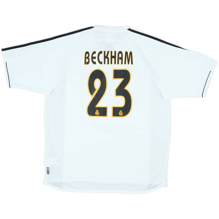 2003-04 Real Madrid Home Shirt Beckham #23 - 8/10 - (L)