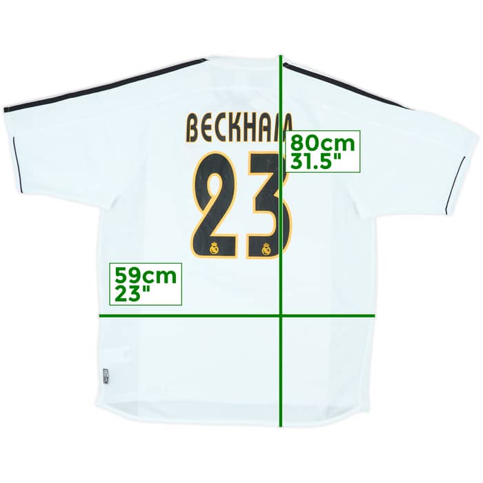 2003-04 Real Madrid Home Shirt Beckham #23 - 8/10 - (L)