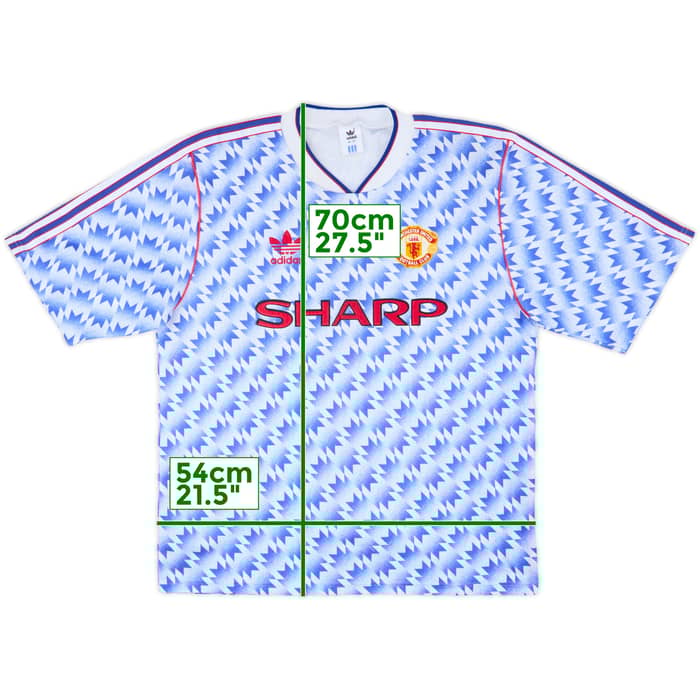 1990-92 Manchester United Away Shirt - 10/10 - (L)