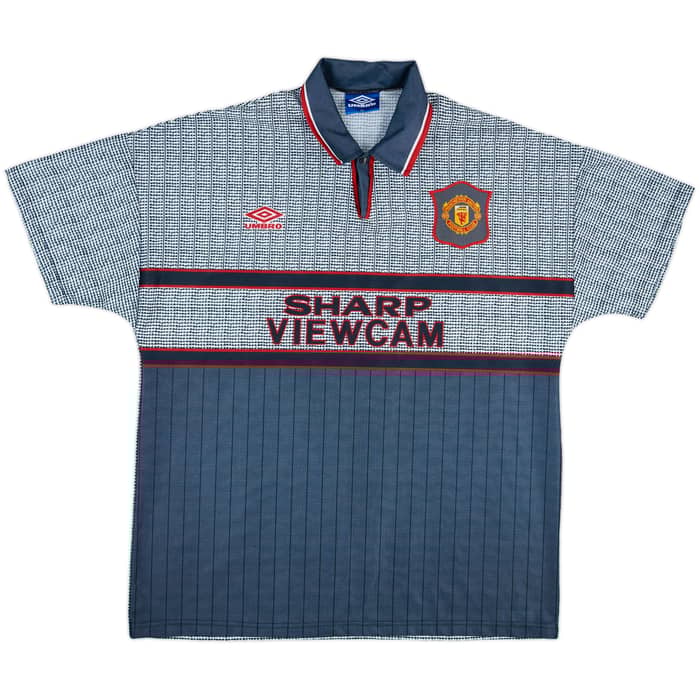1995-96 Manchester United Away Shirt Cantona #7 - 9/10 - (XL)