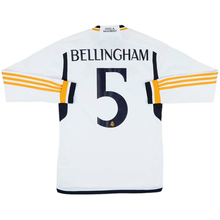 2023-24 Real Madrid Home L/S Shirt Bellingham #5 - 9/10 - (S)