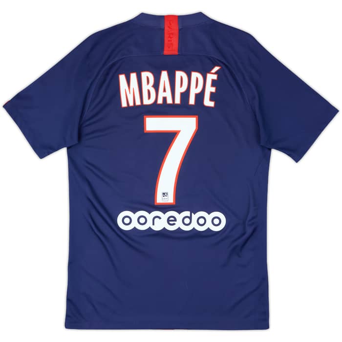 2019-20 Paris Saint-Germain Home Shirt Mbappe #7 - 8/10 - (S)