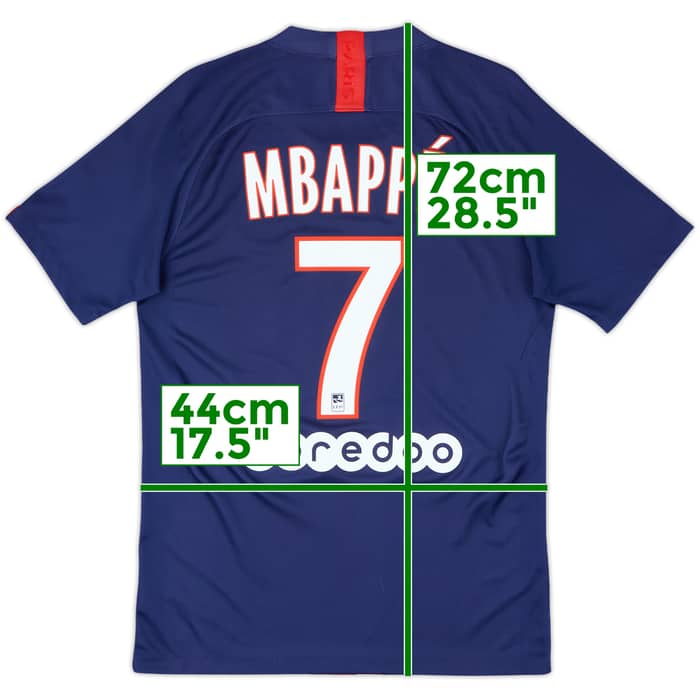2019-20 Paris Saint-Germain Home Shirt Mbappe #7 - 8/10 - (S)