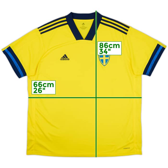 2020-21 Sweden Home Shirt - 8/10 - (XXL)