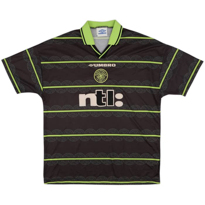 1999-00 Celtic Away Shirt Larsson #7 - 8/10 - (XL)