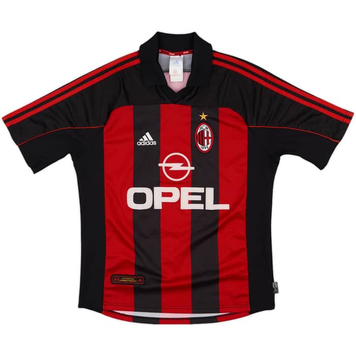 2000-02 AC Milan Home Shirt Maldini #3 - 8/10 - (M)