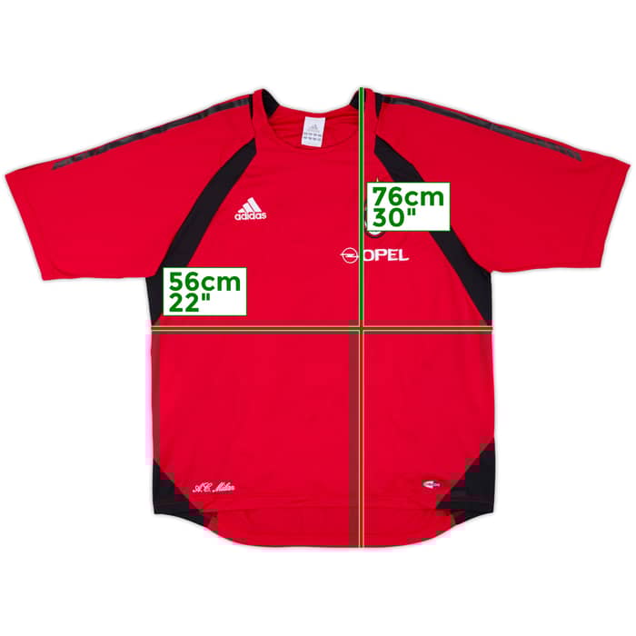 2005-06 AC Milan adidas Training Shirt - 8/10 - (L/XL)
