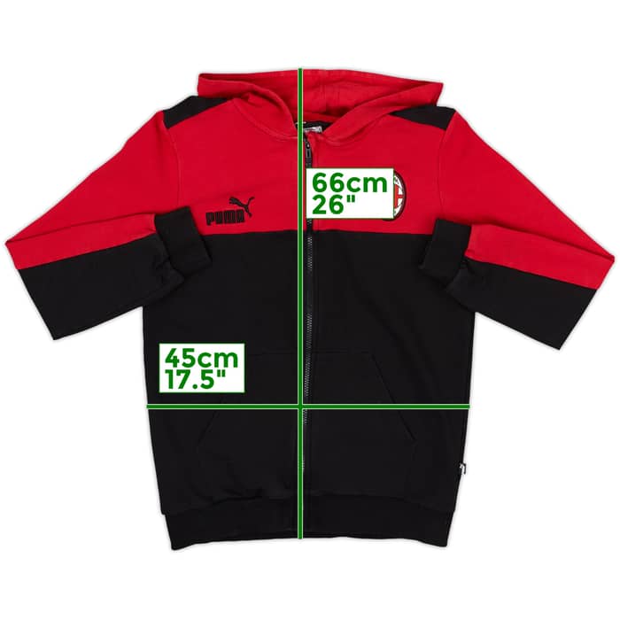 2022-23 AC Milan Puma Hooded Sweat Top - 8/10 - (L.Boys)