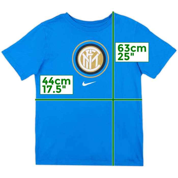 2019-20 Inter Milan Nike Cotton Tee - 9/10 - (XL.Boys)