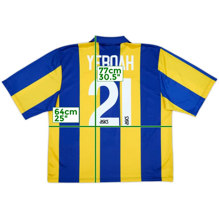 1993-95 Leeds United Away Shirt Yeboah #21 - 8/10 - (XXL)