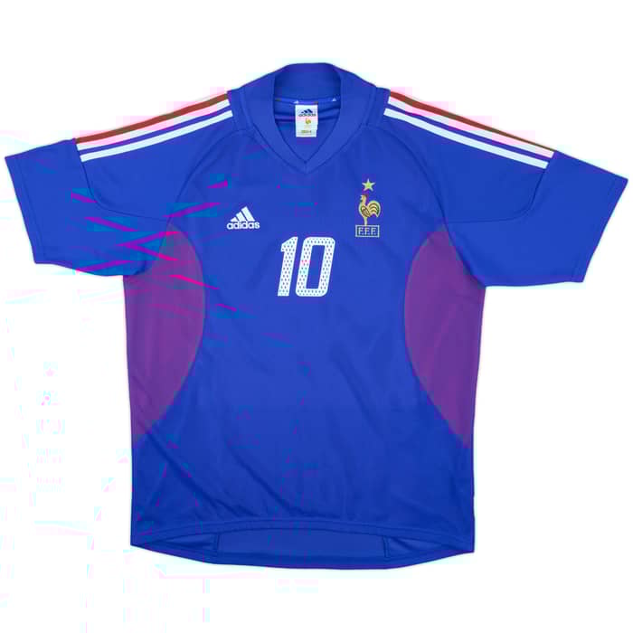 2002-04 France Home Shirt Zidane #10 - 8/10 - (L)