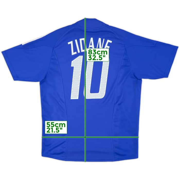 2002-04 France Home Shirt Zidane #10 - 8/10 - (L)