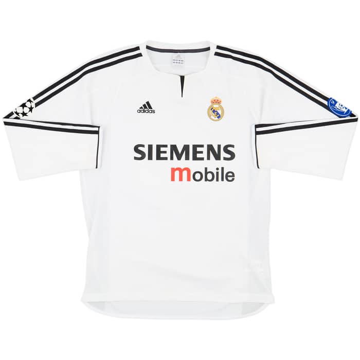 2003-04 Real Madrid Home L/S Shirt Beckham #23 - 8/10 - (L)