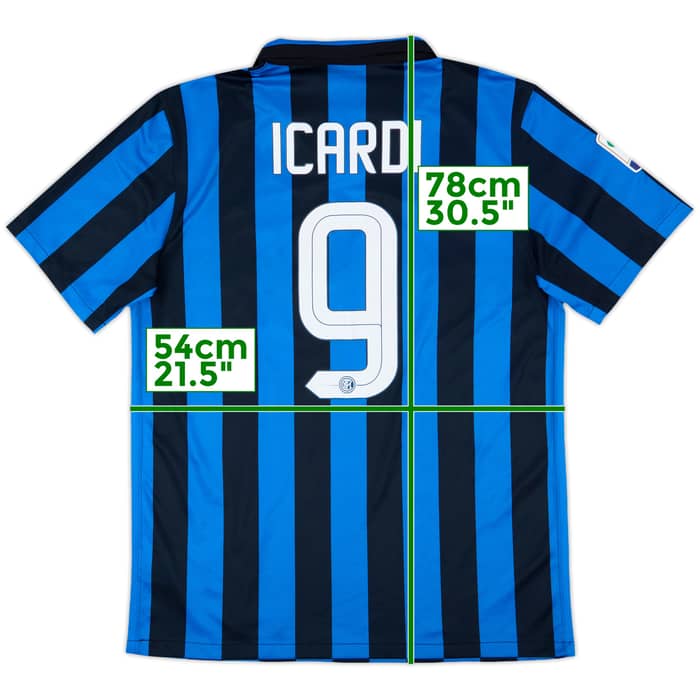 2015-16 Inter Milan Home Shirt Icardi #9 - 7/10 - (L)
